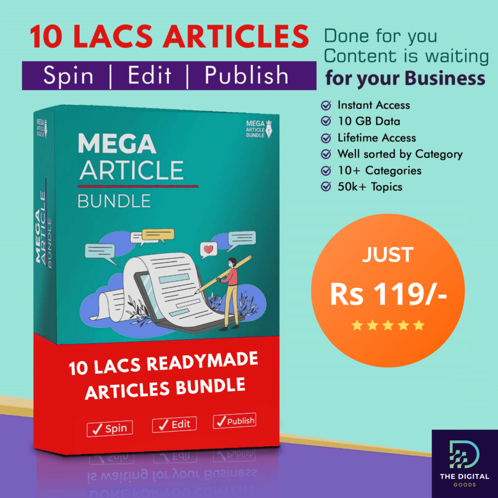 10 Lacs+ Readymade Articles Collection