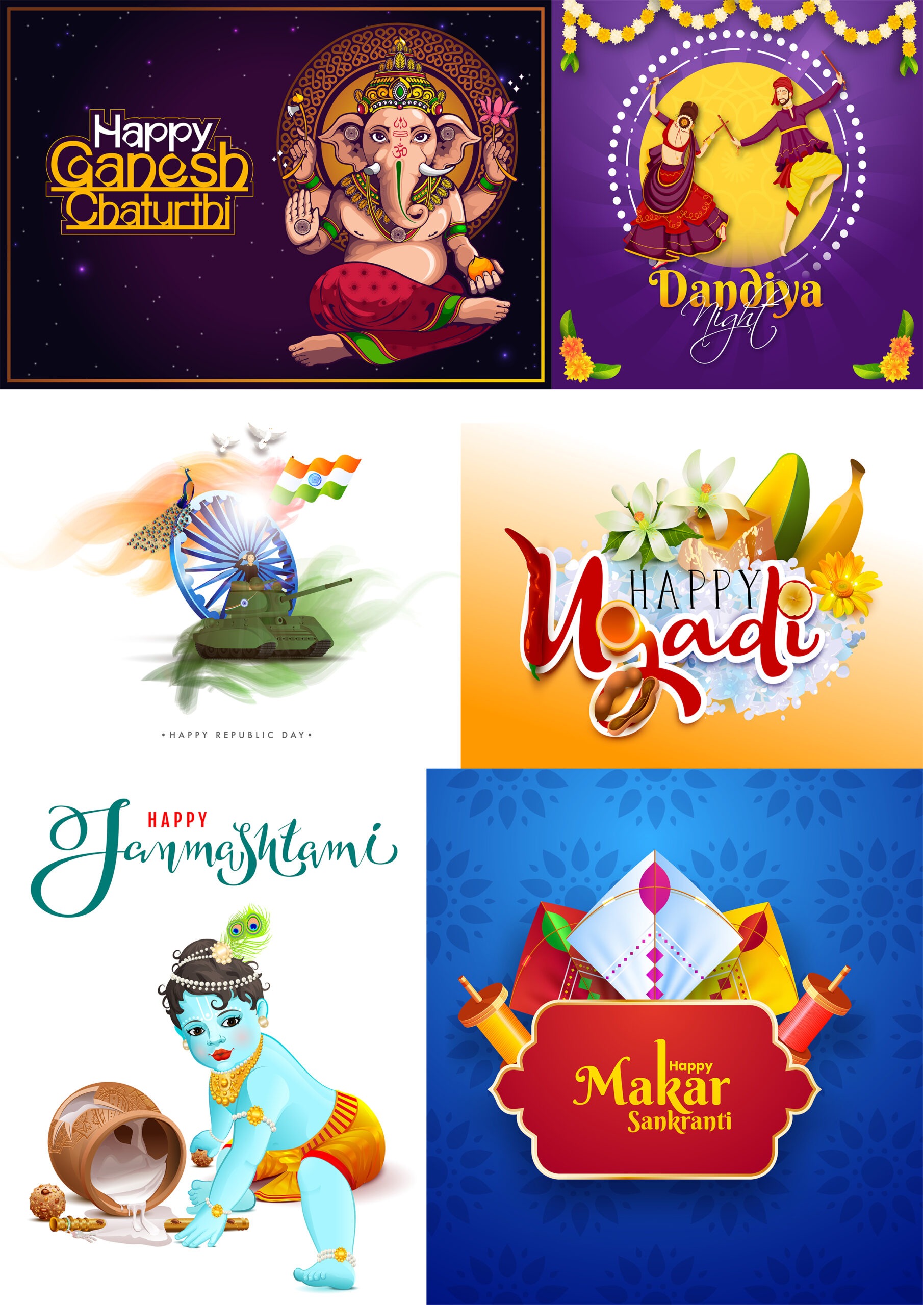 700+ Indian Festivals Post Templates Bundle - Image 7