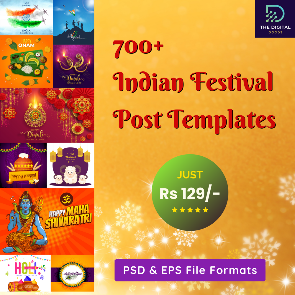 700+ Indian Festivals Post Templates Bundle